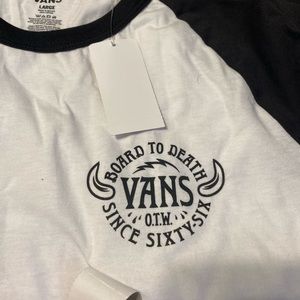 Vans brand 3/4 length sleeve t-shirt